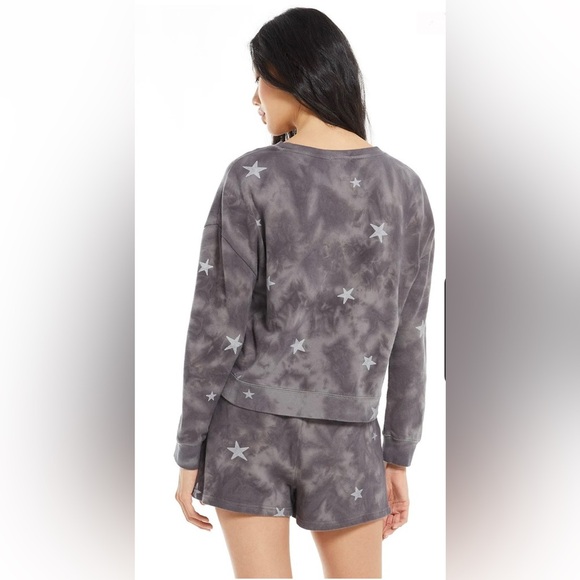 Z Supply Millie Cloud Star Sweater washes black large - Picture 4 of 9